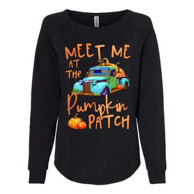 Meet Me At The Pumpkin Patch Pickup Truck Autumn Fall Gift Womens California Wash Sweatshirt