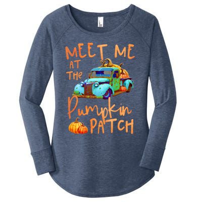 Meet Me At The Pumpkin Patch Pickup Truck Autumn Fall Gift Women's Perfect Tri Tunic Long Sleeve Shirt