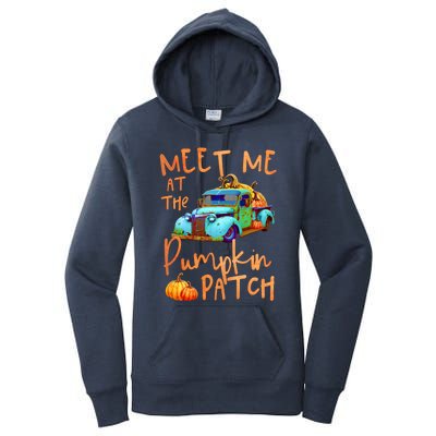 Meet Me At The Pumpkin Patch Pickup Truck Autumn Fall Gift Women's Pullover Hoodie