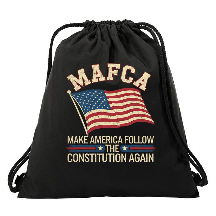Mafca Make America Follow The Constitution Again Drawstring Bag
