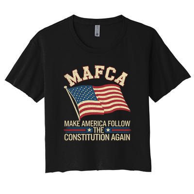 Mafca Make America Follow The Constitution Again Crop Top
