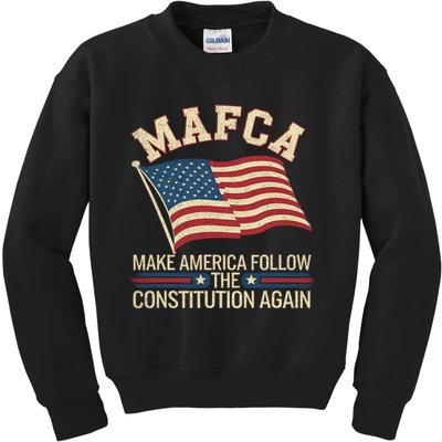 Mafca Make America Follow The Constitution Again Kids Sweatshirt