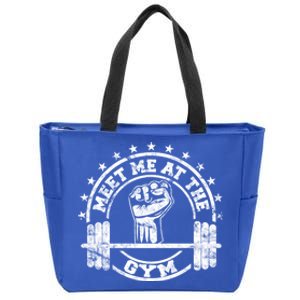 Meet Me At The Gym Gym Fitness Workout Gift Zip Tote Bag