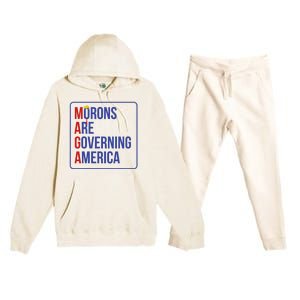 Maga Morons Are Governing America Premium Hooded Sweatsuit Set