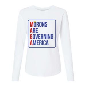 Maga Morons Are Governing America Womens Cotton Relaxed Long Sleeve T-Shirt