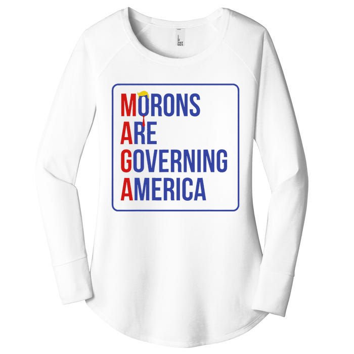 Maga Morons Are Governing America Women's Perfect Tri Tunic Long Sleeve Shirt