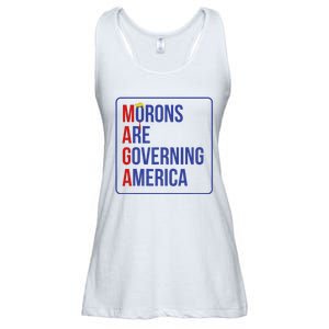 Maga Morons Are Governing America Ladies Essential Flowy Tank