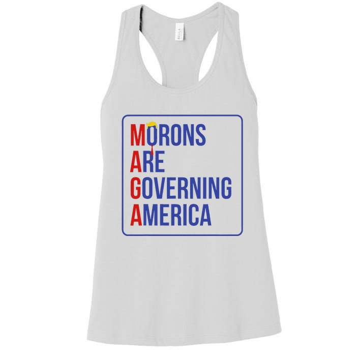 Maga Morons Are Governing America Women's Racerback Tank