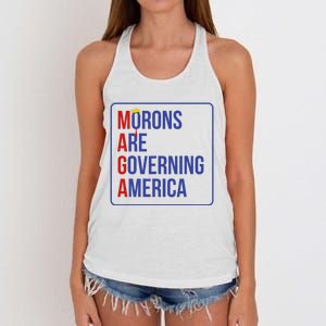 Maga Morons Are Governing America Women's Knotted Racerback Tank