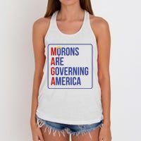 Maga Morons Are Governing America Women's Knotted Racerback Tank