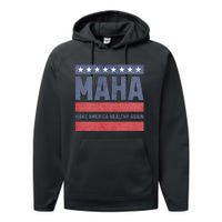 Maha Make America Healthy Again Performance Fleece Hoodie