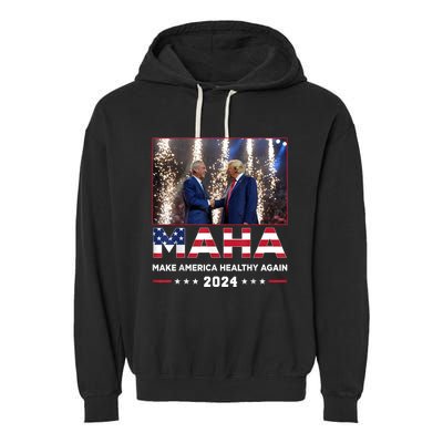 Maha Make America Healthy Again Trump Vance Kennedy 2024 Garment-Dyed Fleece Hoodie