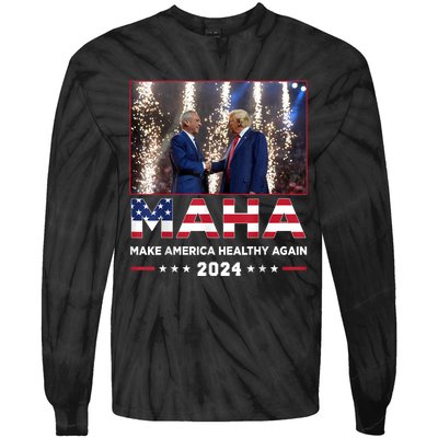 Maha Make America Healthy Again Trump Vance Kennedy 2024 Tie-Dye Long Sleeve Shirt