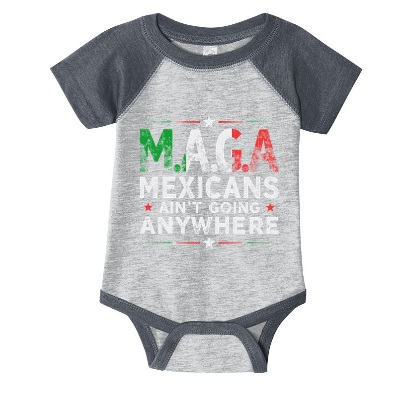 Maga Mexicans AinT Going Anywhere Infant Baby Jersey Bodysuit