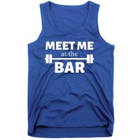 Meet Me At The Bar Gym Pun Funny Workout Fitness Athletes Gift Tank Top