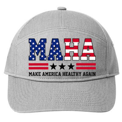 Maha Make America Healthy Again Us Patriotic 7-Panel Snapback Hat