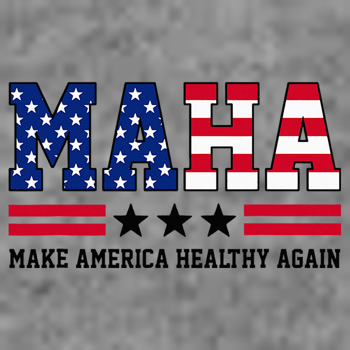 Maha Make America Healthy Again Us Patriotic 7-Panel Snapback Hat