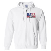 Maha Make America Healthy Again Us Patriotic Full Zip Hoodie