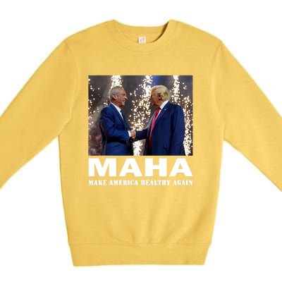 Maha Make America Healthy Again Trump 2024 Premium Crewneck Sweatshirt