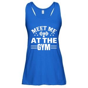 Meet Me At The Gymgift Awesome Fitness Gym Wear Workout Lifting Gift Ladies Essential Flowy Tank