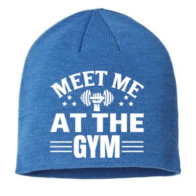 Meet Me At The Gymgift Awesome Fitness Gym Wear Workout Lifting Gift Sustainable Beanie