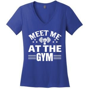 Meet Me At The Gymgift Awesome Fitness Gym Wear Workout Lifting Gift Women's V-Neck T-Shirt