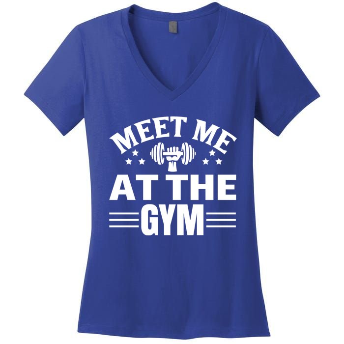 Meet Me At The Gymgift Awesome Fitness Gym Wear Workout Lifting Gift Women's V-Neck T-Shirt