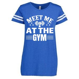 Meet Me At The Gymgift Awesome Fitness Gym Wear Workout Lifting Gift Enza Ladies Jersey Football T-Shirt