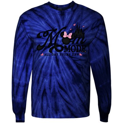 Mom Mode All Day Everyday For Mom Who Loves Diz Nee Mother's Day Tie-Dye Long Sleeve Shirt