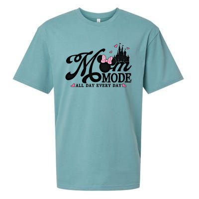 Mom Mode All Day Everyday For Mom Who Loves Diz Nee Mother's Day Sueded Cloud Jersey T-Shirt