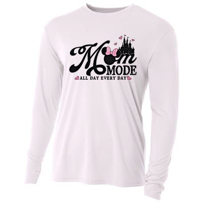 Mom Mode All Day Everyday For Mom Who Loves Diz Nee Mother's Day Cooling Performance Long Sleeve Crew