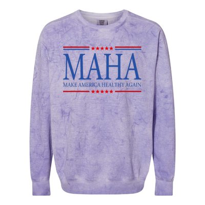 Maha Make America Healthy Colorblast Crewneck Sweatshirt