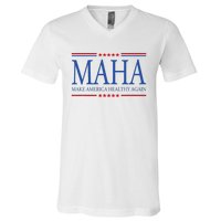 Maha Make America Healthy V-Neck T-Shirt