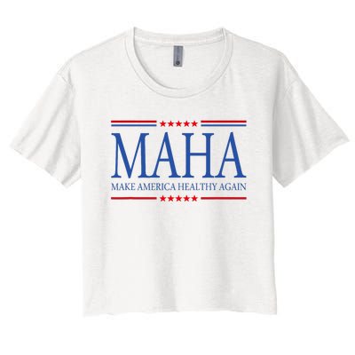 Maha Make America Healthy Women's Crop Top Tee