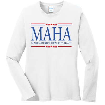 Maha Make America Healthy Ladies Long Sleeve Shirt