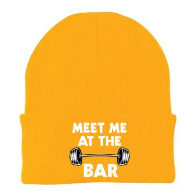 Meet Me At The Bar Gym Gift Knit Cap Winter Beanie