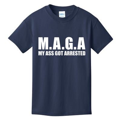 Maga My Ass Got Arrested Trump 2024 Kids T-Shirt