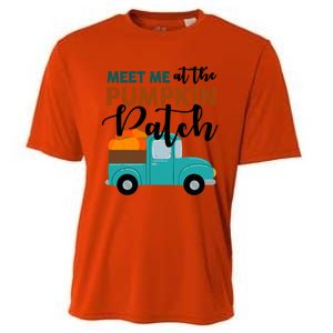 Meet Me At The Pumpkin Patch Retro Truck Halloween Cute Gift Cooling Performance Crew T-Shirt