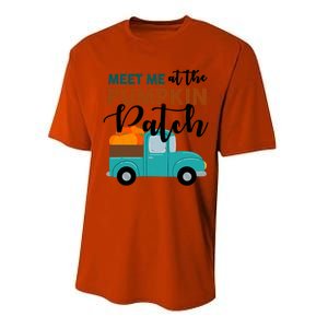 Meet Me At The Pumpkin Patch Retro Truck Halloween Cute Gift Performance Sprint T-Shirt