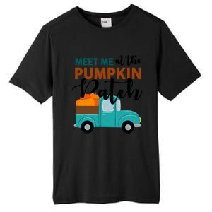 Meet Me At The Pumpkin Patch Retro Truck Halloween Cute Gift Tall Fusion ChromaSoft Performance T-Shirt