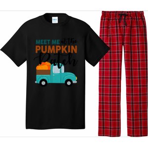 Meet Me At The Pumpkin Patch Retro Truck Halloween Cute Gift Pajama Set