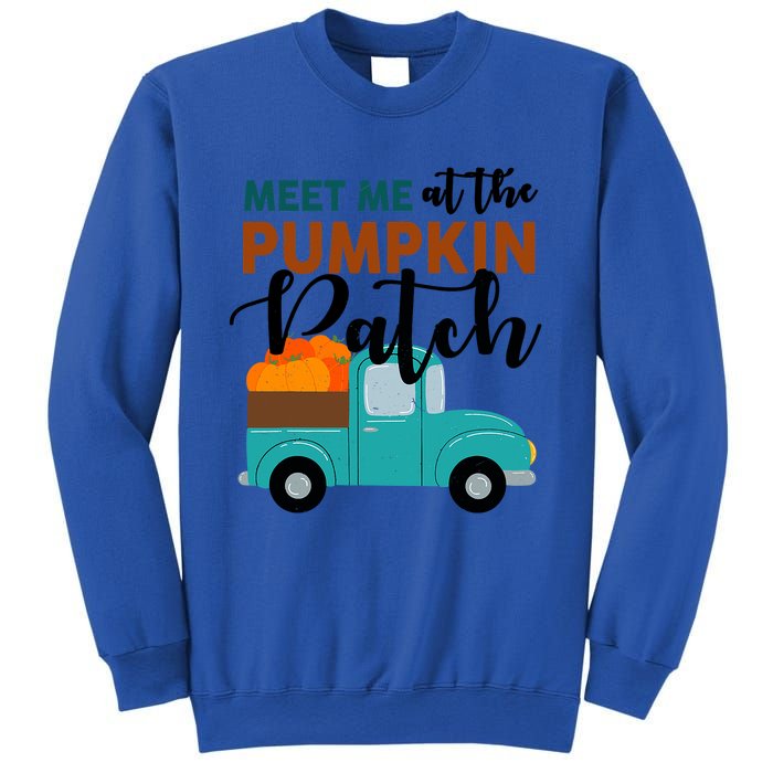 Meet Me At The Pumpkin Patch Retro Truck Halloween Cute Gift Sweatshirt