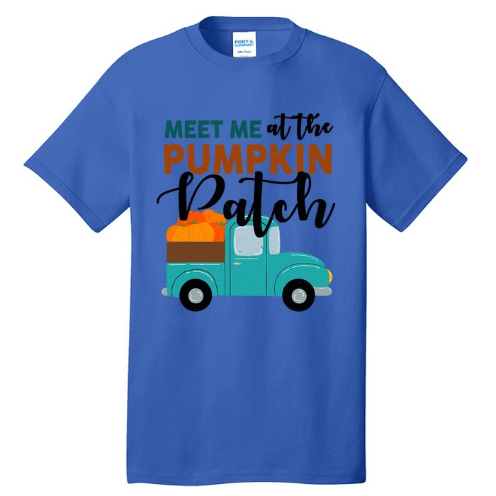 Meet Me At The Pumpkin Patch Retro Truck Halloween Cute Gift Tall T-Shirt