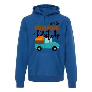 Meet Me At The Pumpkin Patch Retro Truck Halloween Cute Gift Premium Hoodie