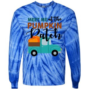 Meet Me At The Pumpkin Patch Retro Truck Halloween Cute Gift Tie-Dye Long Sleeve Shirt