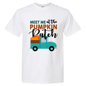 Meet Me At The Pumpkin Patch Retro Truck Halloween Cute Gift Garment-Dyed Heavyweight T-Shirt