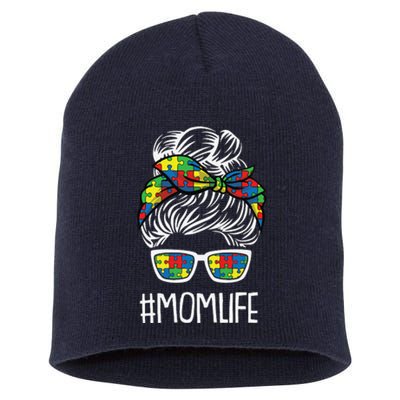 Momlife Mothersday Autism Awareness Mama Mommy Momma Short Acrylic Beanie