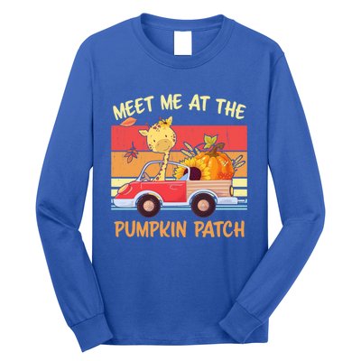 Meet Me At The Pumpkin Patch Thanksgiving Halloween Truck Gift Long Sleeve Shirt