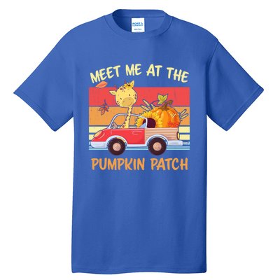 Meet Me At The Pumpkin Patch Thanksgiving Halloween Truck Gift Tall T-Shirt