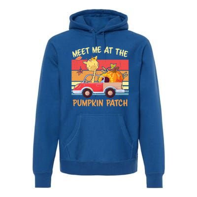 Meet Me At The Pumpkin Patch Thanksgiving Halloween Truck Gift Premium Hoodie